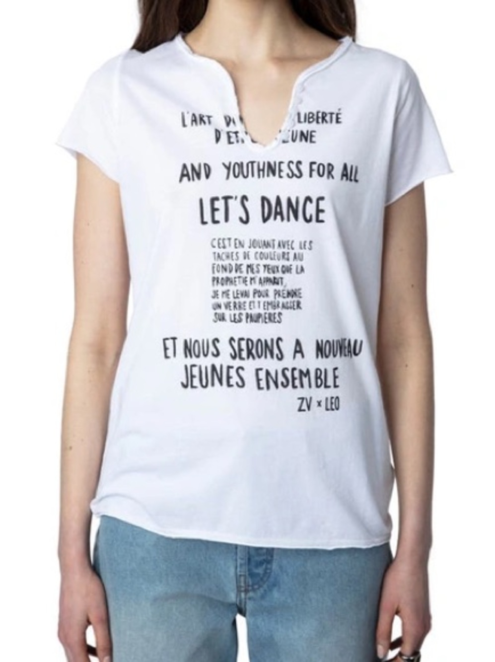 Zadig and Voltaire Let’s Dance White Graphic Tee